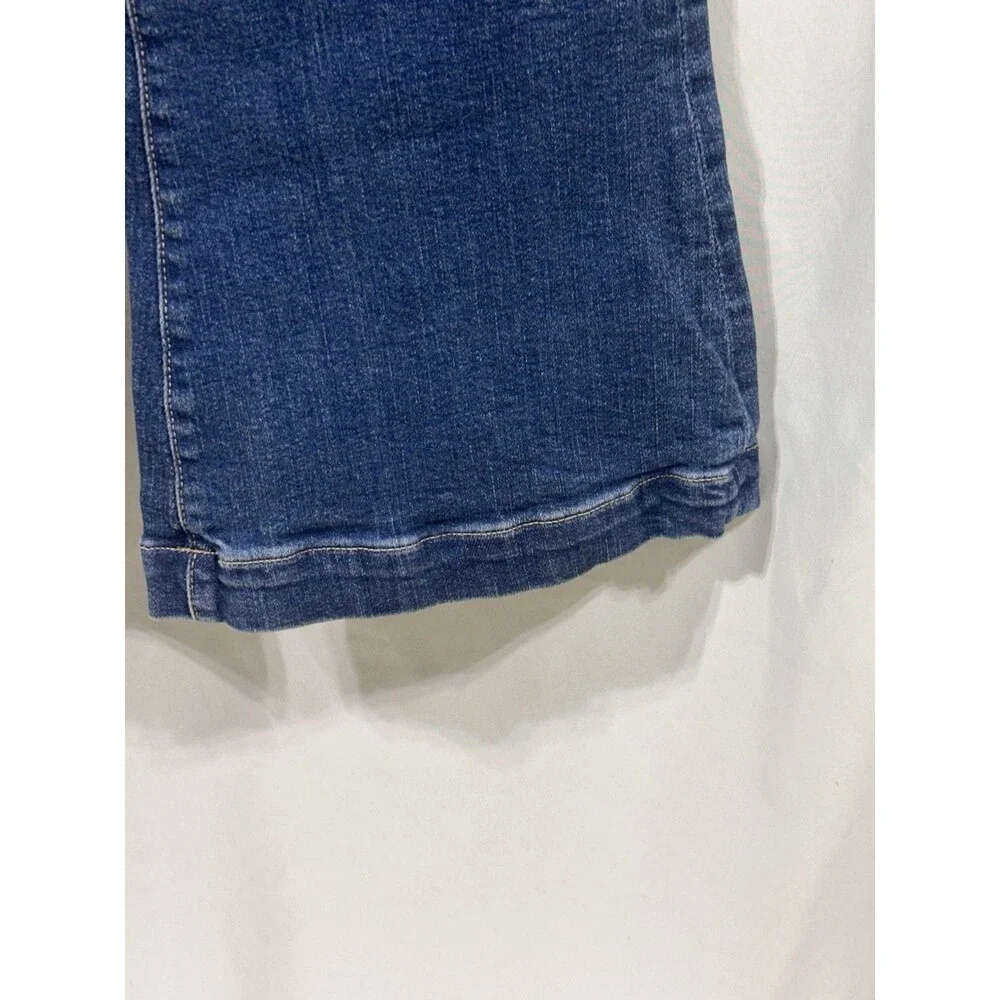 American Eagle Womens Super Hi-Rise Flare Jeans Medium Wash Blue Stretch Size 6